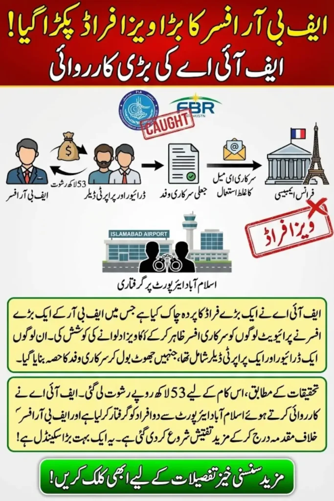 FIA Uncovers Visa Fraud Involving FBR Officer Over Fake French Delegation